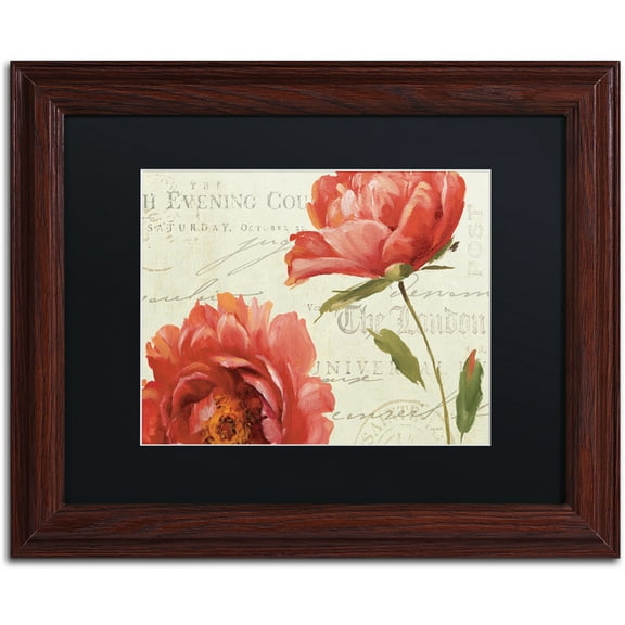 Trademark Fine Art "My Own Words II" Canvas Art by Lisa Audit, Black Matte, Wood Frame