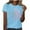 #175-Light Blue, variant on Women Blessed Beyond Measure Funny Cute T Shirts for Women Cute Sleeved Tops, Summer T-Shirt for Leisure Outdoor Casual Wear Simple Heart Graphic Shirts Vacation Thankful Tee