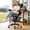 Vintage Brown, variant on COOLHUT High Back Office Chair with Flip-Up Armrests, PU Leather Executive Ergonomic Computer Chair, Features Lumbar Support, Adjustable Foot Ring for Standing Desks, Home Offices, Black