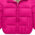 thumbnail image 6 of Dakiuu 18 Months - 8 Years Boys Girls Winter Puffers Coat with Fleece Lined Heavyweight Hooded Outwear Jacket Toddler Kids Warm Zip up Snow Outerwear Cold Weather Hot Pink 3-4 Years (110), 6 of 8