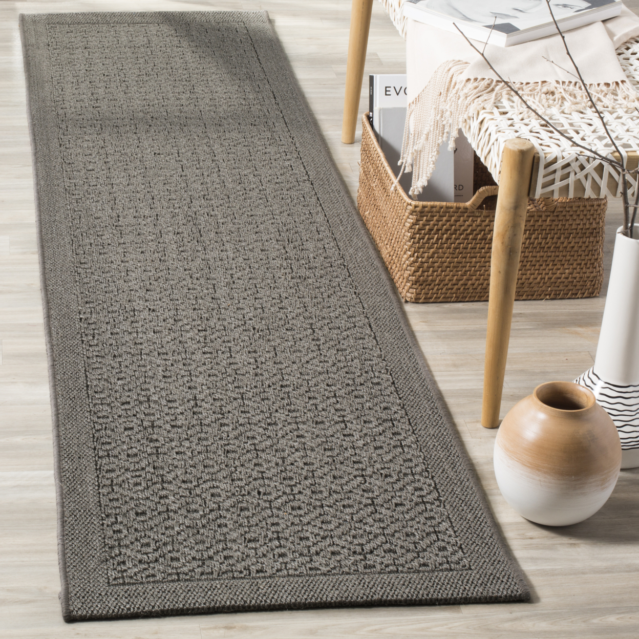 SAFAVIEH Palm Beach Collection 2'×3'Maize PAB 355 M Sisal&Jute Accent Rug : SAFAVIEH Palm Beach Collection Accent Rug - 4\u0027 x 6