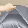 thumbnail image 3 of REGALWOVEN 1 Pcs Breathable Pillow Case with Envelope, Satin Pillowcases for Hair and Skin Dark Gray Queen, 3 of 7