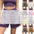 thumbnail image 3 of WPPGONE Cargo Shorts Women Baggy Lightweight Running Quick Dry Elastic Waisted Drawstring Straight Leg Wide Bottoms Zipper Outdoor Sports Active Shorts with Multi Pockets, 3 of 7