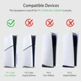 thumbnail image 2 of Faceplate for PS5 Slim Disc Edition with RGB Light Strip and Dust Filter with Cooling Vents DOBEWINGDELOU 400+ Effects LED Light Ring Console Face Plate Cover DIY Decoration Kit Accessories, 2 of 7