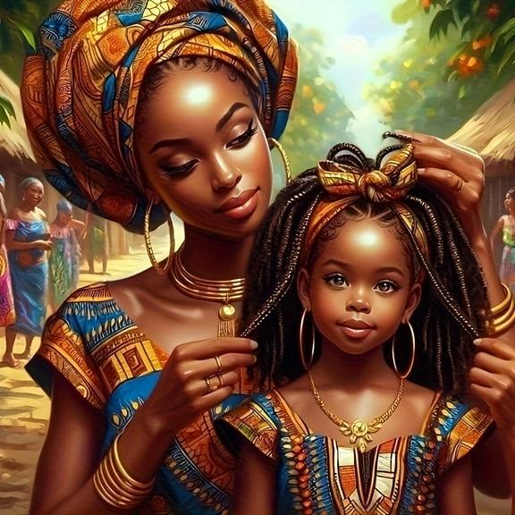 Diamond Painting Kits for Adults Vibrant African-Themed Full Drill DIY Diamond Art for Adults Beginners Picture Art Crystal Painting for Home Wall Decor