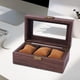 thumbnail image 3 of Caja de Almacenamiento de Reloj de Madera, Escaparate de Ventana de Vidrio Cojín de Reloj con Cerradura Joyero Organizador de Exhibición Reloj Estuche 3 cuadrícula Salvador Caja de reloj, 3 of 10