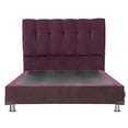 thumbnail image 2 of Box Base Cama Individual + Cabecera Nube Morado Dicasa  Velvet, 2 of 7