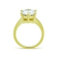 thumbnail image 3 of 3.5 Ct Round Cut Cz Stainless Steel 14K Gold Ion Plated Engagement Ring Size 10, 3 of 5