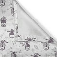 thumbnail image 5 of Ambesonne Animal Grommet Curtain, Owls on the Branch, 50" x 96", Eggplant and White, 5 of 6