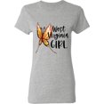 thumbnail image 3 of Inktastic West Virginia Girl Butterfly Women's T-Shirt, 3 of 5