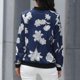 thumbnail image 1 of Cuello de béisbol chaqueta con cremallera Chaqueta de béisbol con estampado floral Puños acanalados Manga larga con cremallera Dobladillo elástico Abrigo de mujer para deportes, 1 of 6