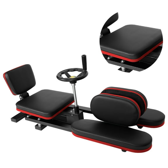 330 LBS Capacity Leg Stretcher with 360° Casters & Steel Frame, 62.2" Leg Stretching Split Machine with Black Finish & 0~240° Range, Flexibility Stretching Machine with 6" PU Cushion, for Home