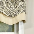 thumbnail image 2 of RLF Home Diamond Damask Glory Valance Pebble. 3" Rod Pocket, Layered. 50"W X 16"L, 2 of 2