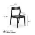 thumbnail image 4 of Plank+Beam Modern Solid Wood Dining Chair Pack of 4, Black, 4 of 14