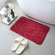 thumbnail image 1 of Alfombra de entrada de felpa gruesa de coral con relieve de piedra, 40*60cm, Borgoña, 1 of 2