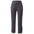 thumbnail image 5 of GEWSEY Women Casual Lightweight Drawstring Elastic Waist Pants with Pockets Dark Gray, L, 5 of 7