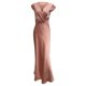 thumbnail image 5 of Vestido largo sin espalda con cuello en V de satén para mujer - Elegante para invitada de boda, 5 of 6