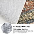 thumbnail image 4 of GLATTICE Runner Rug 2x5 Brick Red Vintage Floral Rug Boho Rug Runner Non-Slip Washable Kitchen Runner Soft Printed Retro Flower Carpet Runner for Bedroom Laundry Entryway, 4 of 8