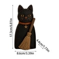 thumbnail image 2 of Halloween Black Cat Vintage Tabletop Decor, Retro Artwork Adds Warm Spooky Character, Halloween Mantel Decoration for Shelf Table Party, 2 of 3