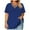 Blue2, variant on Babysbule Women's Plus Size V Neck T-Shirt Soft Comfy Casual Short Sleeve Blouse for Summer Spring