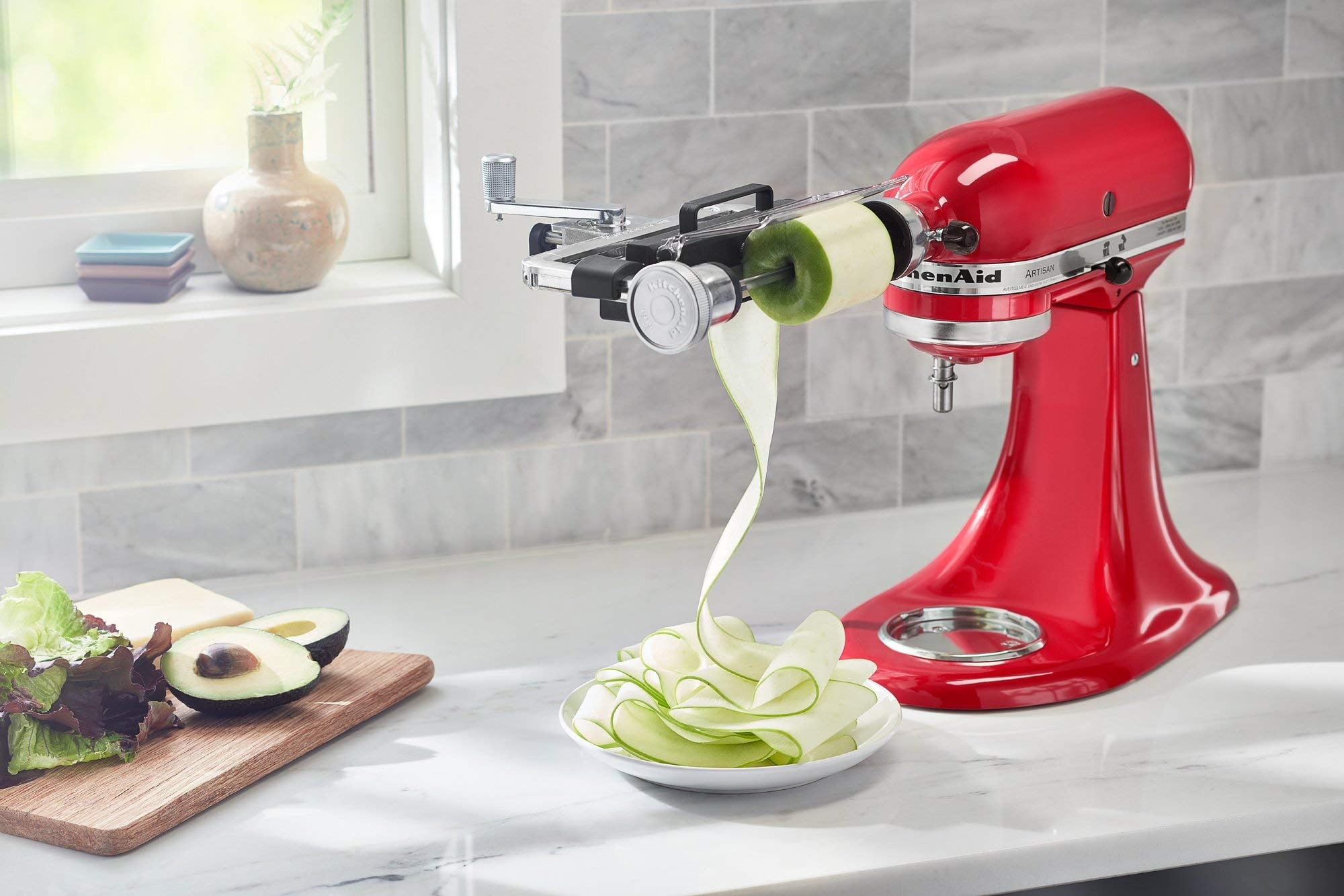 KitchenAid KSMSCA Vegetable Sheet Cutter, 1, Metallic (Renewed)