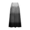 thumbnail image 5 of Maoxin Women's Skirts Women's Printed Elastic Waistband Pleated Pocket Skirt With Mid Calf Skirt ,Gray,L, 5 of 5