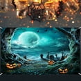 thumbnail image 3 of Fondo de halloween espeluznante sangre que fluye horrible pared huella fondo hallows eve decoración de banner favorece regalos fotom Linterna de calabaza mayimx Cartel de Halloween, 3 of 8