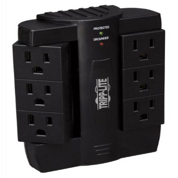 tripp lite 6 rotatable outlet surge protector/suppressor, wall mount