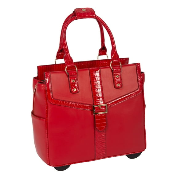 The Bella Rolling Laptop Bag for Women | Designer Wheeled Briefcase | Fits 13-17" Laptops | JKM & Company Office Travel Computer Case