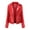 Red, variant on Winter Clearance 2023 Winter Coats for Women Plus Size Slim Leather Stand Collar Zip Motorcycle Suit Belt Coat Jacket Tops
