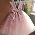 thumbnail image 2 of Gubotare Baby Girl Wedding Guest Dress Toddler Baby Flower Girls Sequins Bowknot High Low Tutu Dress Lace Princess Pageant Wedding Birthday Party Formal Gown (Pink,Size 3-4 Years), 2 of 6