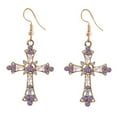 thumbnail image 6 of Xinyolin Rhinestone Inlaid Cross Pendant Necklace - Hook Earrings Jewelry Set, 6 of 8