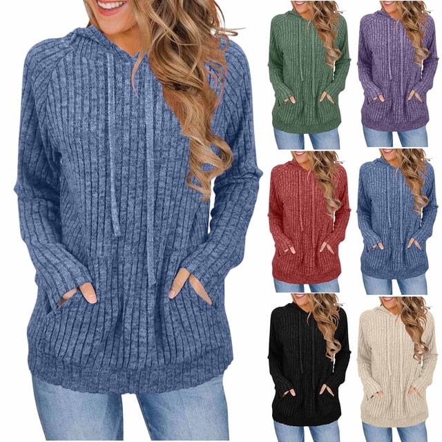 Chaqueta deportiva,Cárdigan de manga larga con capucha para mujer, manga raglán, bolsillo delantero, poliéster, ropa informal para el hogar, sopatenor