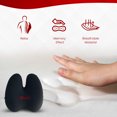 thumbnail image 4 of Strlinen Lumbar Pillow - Patented Ergonomic Multi-Region Firm Back Support for Lower Back Pain Relief - Extra Dense Lumbar Pillow Support Cushion for Office Chair, Car, Sofa, Plane - Black, 4 of 6