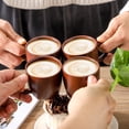 thumbnail image 3 of Set de 6 Tazas de Espresso HASENSE 120 ml Porcelana Marrón, 3 of 7