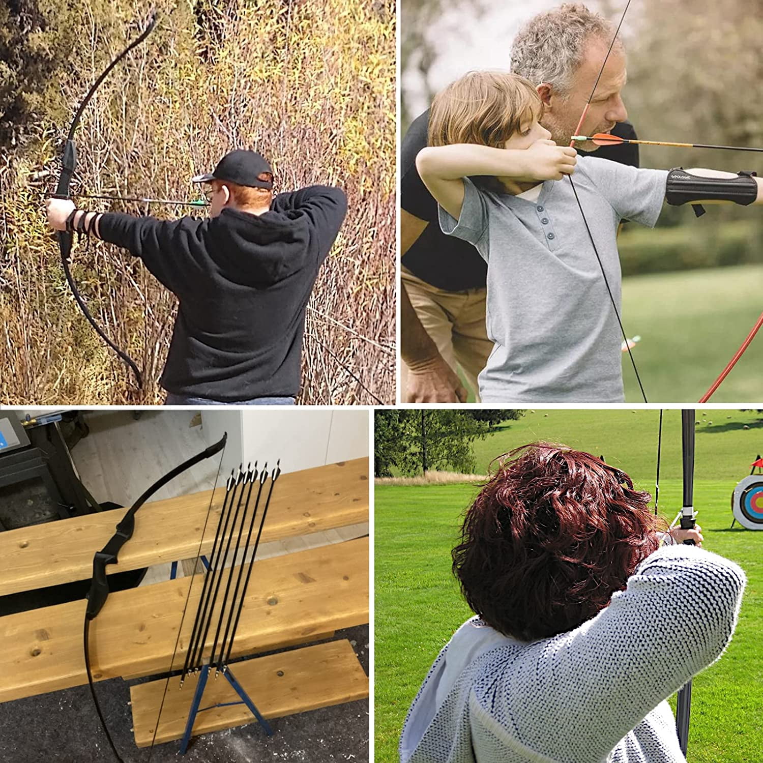 Tongtu Recurve Bow Right and Left Handed,Takedown Bow and Arrows for Adult & Youth Beginner 30lb 40lb Traditional Archery Bows Set with 6pcs Arrows…