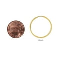 thumbnail image 4 of SZUL Women's 24mm Endless 14K Yellow Gold Filled Thin Hoop Earrings, 4 of 6