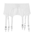 thumbnail image 5 of Women's 6-Strap Lace Garter Belt - Adjustable Metal Clip Suspender for Thigh High Stockings, Elastic Waistband for Bridal, Lingerie, 5 of 9