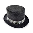 thumbnail image 6 of Mens Straw Hat - Cowboy Hat With And Crystal For Party Jazz Celebration Headwear,Black,One Size, 6 of 6