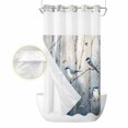 thumbnail image 2 of Vintage Oil Painting Forest No Hook Shower Curtain Waterproof, Bathroom Curtains with Snap in Liners and See Through Top Window, Vintage Birds Branches Hotel Style Bathtub Curtains Shower 54"Wx78"L, 2 of 8