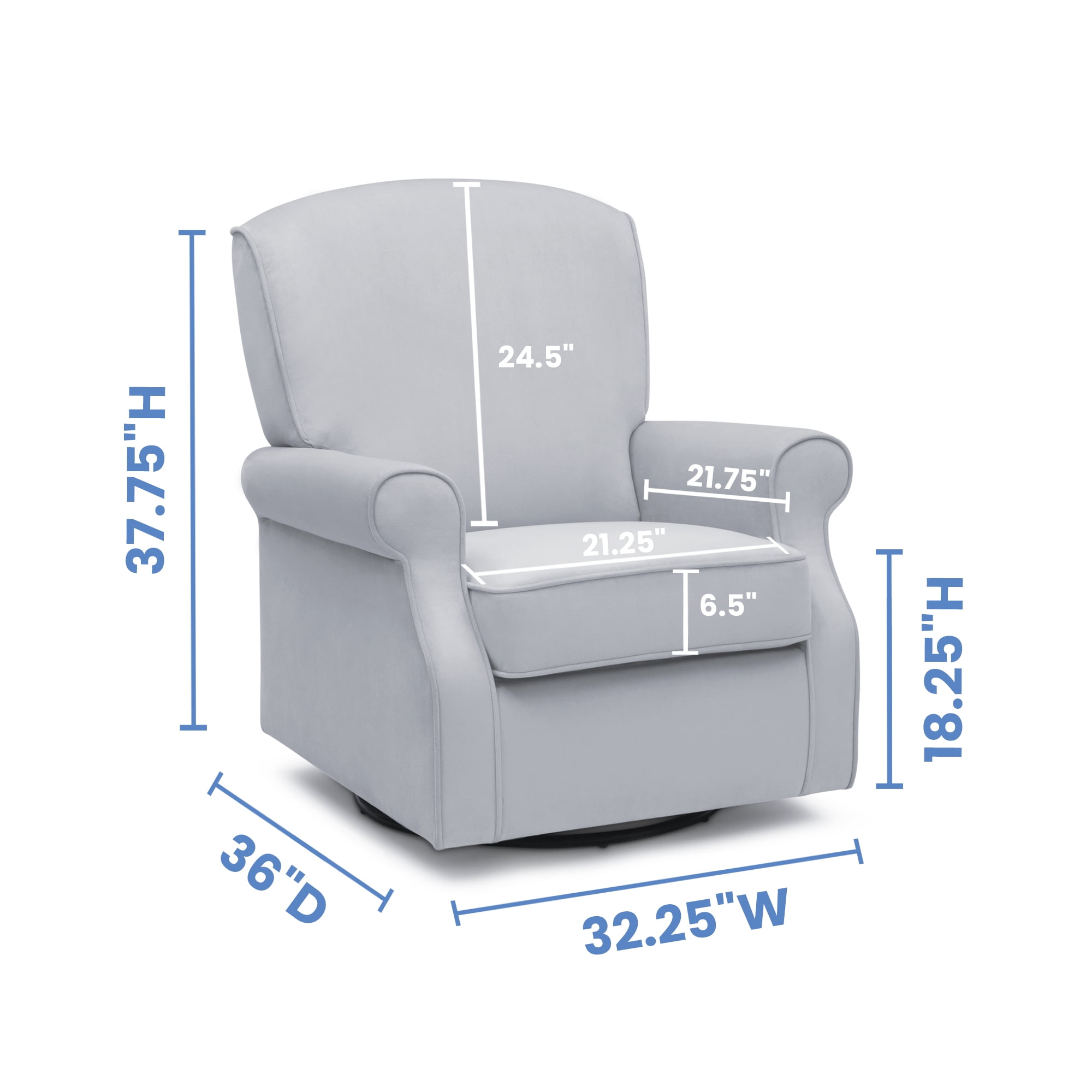 Delta upholstered swivel glider chair online