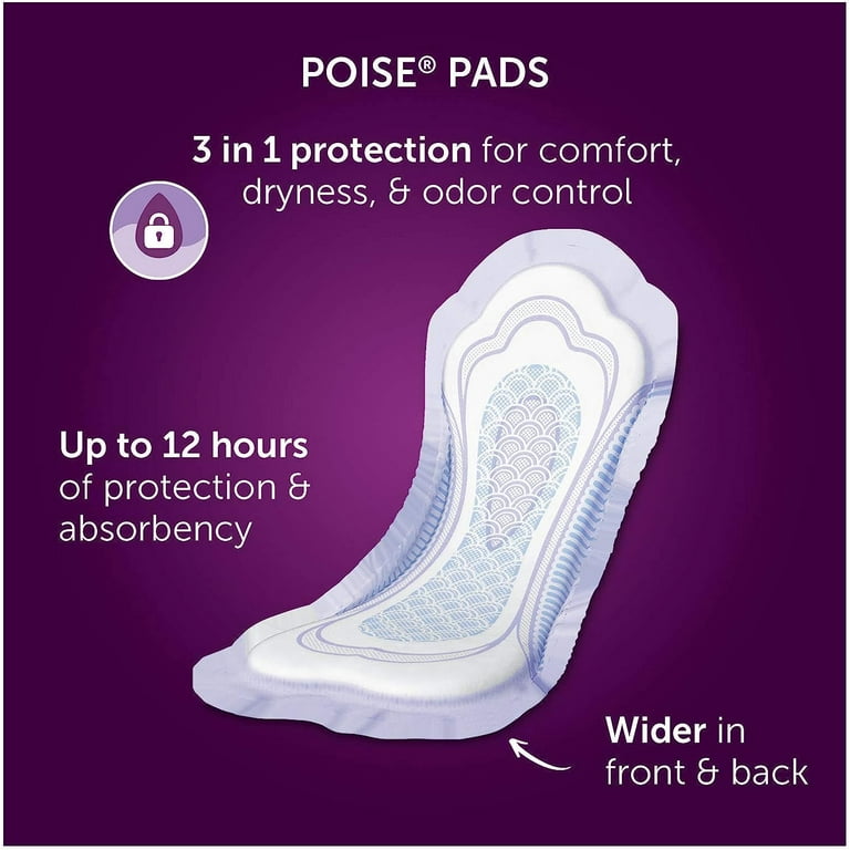 Poise Incontinence & Postpartum Pads, Maximum Absorbency, Long