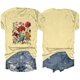 thumbnail image 4 of Fiudx Ofertas Flash Del Día Blusas con Estampado de Flores para Mujer Top de Manga Corta con Cuello Redondo, 4 of 4