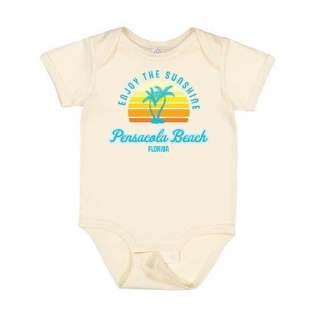 

Inktastic Summer Enjoy the Sunshine Pensacola Beach Florida in Blue Gift Baby Boy or Baby Girl Bodysuit