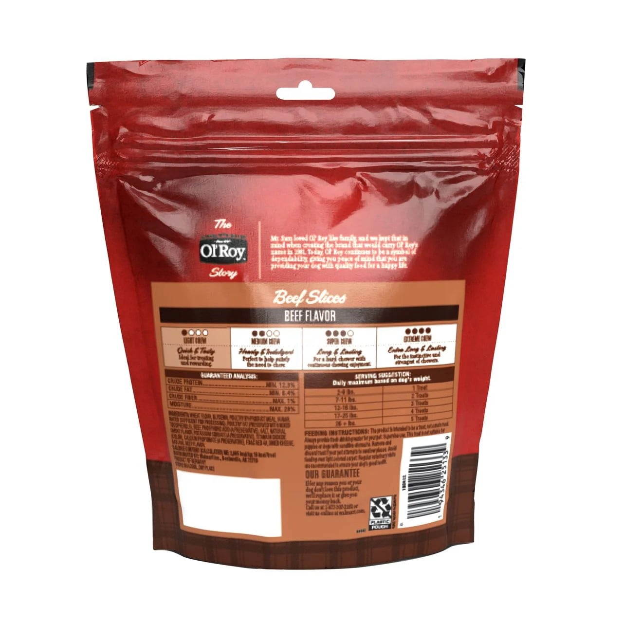 (2 pack) Ol' Roy Beef Slices Beef Flavor Chewy Dog Treats, 4.5 oz