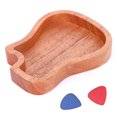 thumbnail image 4 of Caja de púas de guitarra de madera Estuche para púas con forma de guitarra de caoba Accesorios para instrumentos musicales, 4 of 10