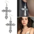 thumbnail image 3 of Milue Dangle Drop Earring European American Baroque Cross Ear Hooks Religious Gift, 3 of 9
