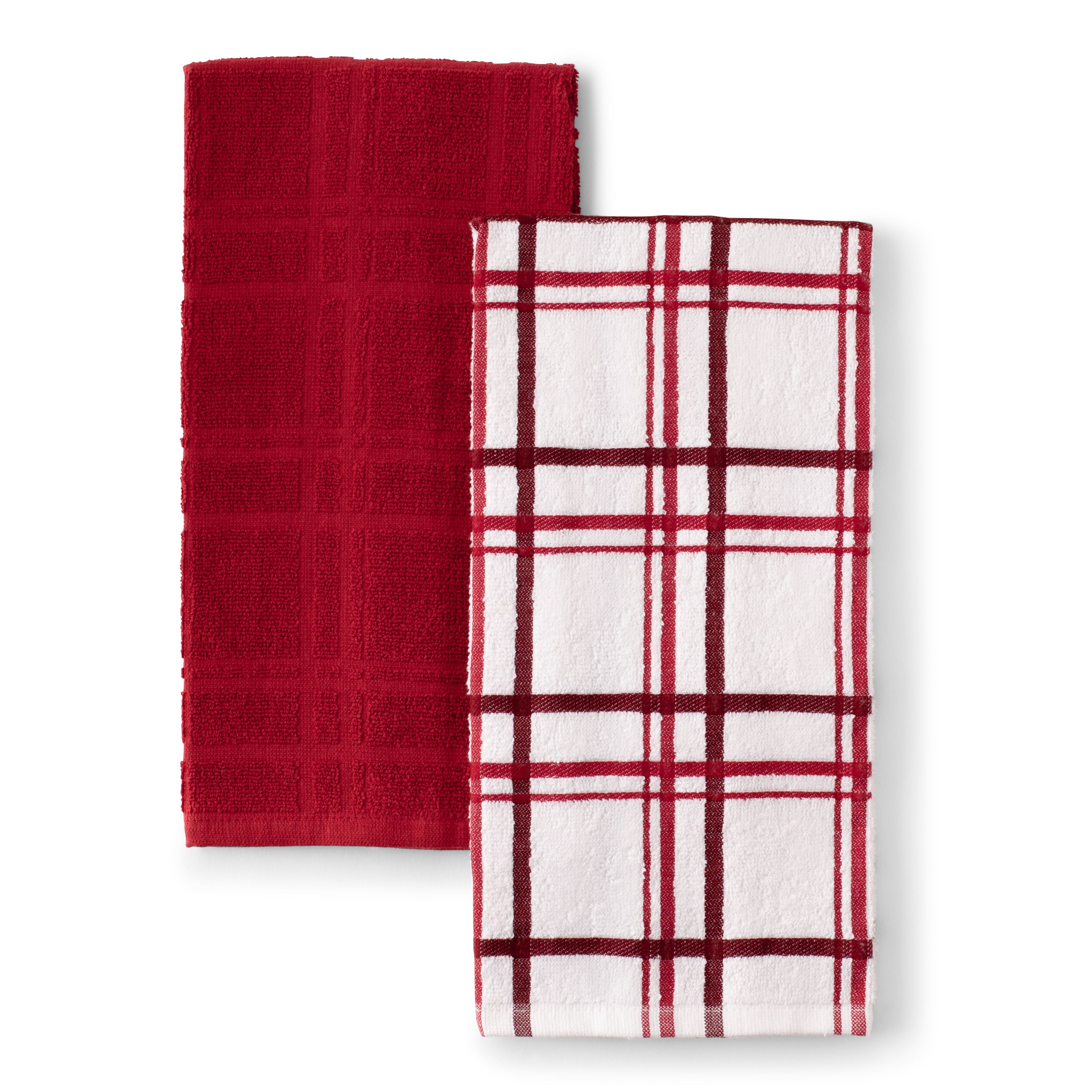 Better Homes & Gardens Kitchen Towel Set, Red, 4 Count - image 4 of 6