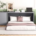 thumbnail image 2 of Solid pine, Queen size Murphy bed with desk / Space - saving, ideal for small bedroom work, 2 of 2