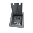 thumbnail image 2 of Elite Core FB4 Recessed Floor Box | 4 XLR, 1 Duplex AC Connections, 4-XLRF, 2 of 9